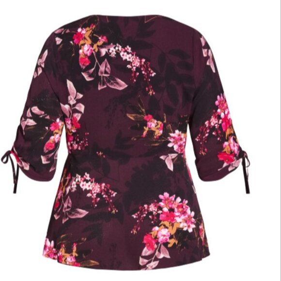 City Chic Cross Over Tie Top. New With Tags - Picture 4 of 8